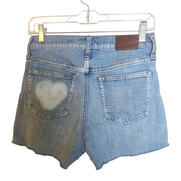 J. Crew Blue Denim Slim Distressed Cut Off Re-Imagined Jean Shorts - Picture 2 of 6